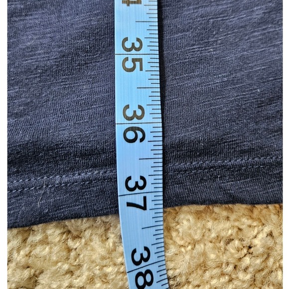 Chelsea & Theodore Navy Blue Embroidered Boho Shift Dress S Cap Sleeve Pocket - Picture 7 of 8